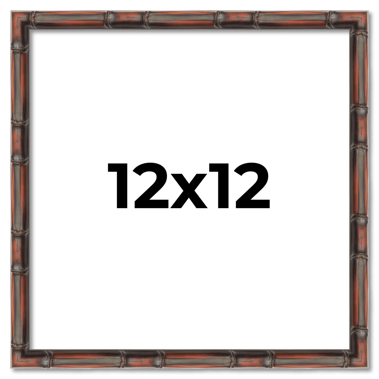12x12 Bamboo Picture Frame with UV-Resistant Acrylic & Acid Free Backing, Available in 4 Finishes - Brown, Black, Gold, and Natural